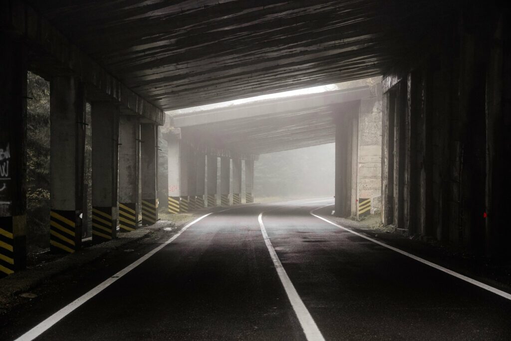 Foggy Road Tunnels
